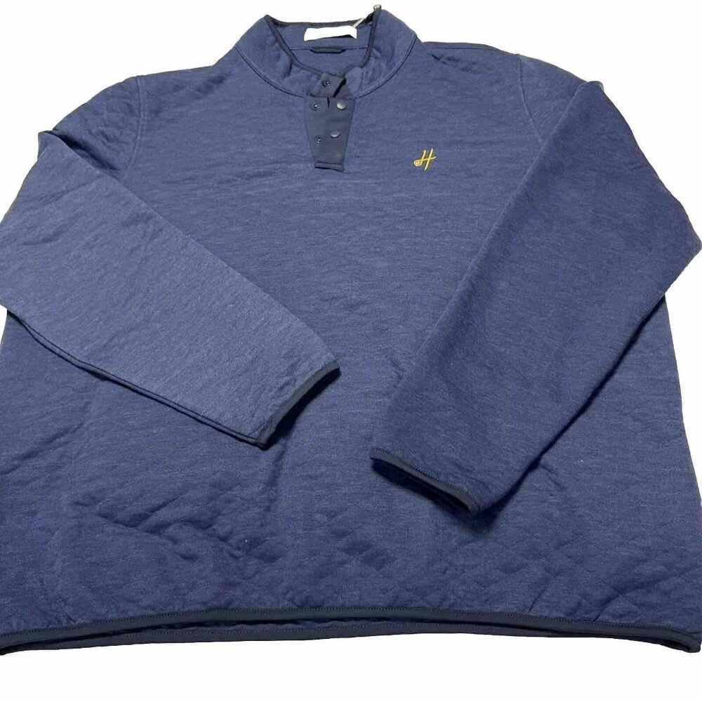 Holderness & Bourne Blue Mens Sz XXL Tailored Fit Quilted Jacket Quarter Button